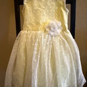 Pink & Violet Formal Yellow Lace Swiss Dot Easter Flower Girl Birthday Dress